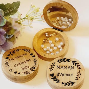 Boîte à bijoux personnalisée en bambou