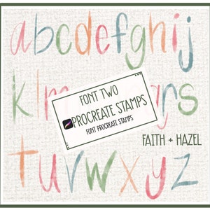 Font  Procreate Stamps . Procreate Valentines . Procreate . FONT TWO