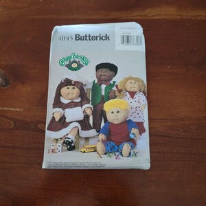 Patrón de costura vintage Cabbage Patch 4045 para ropa Butterick