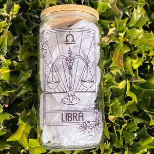 Libra Zodiac Sign - 16oz Glass Tumbler