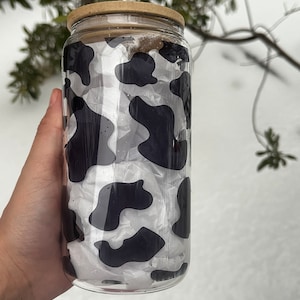 Cow Print - 16oz Clear Tumbler
