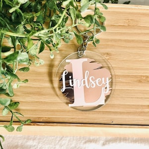 Personalized Acrylic Keychain | Trendy Name Keychain | Custom Keychain | Personalized Gift | Paint Brush Acrylic Keychain |