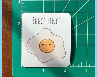 Eggcellence Sticker: Funny Egg, Mental Health, Positive Vibes