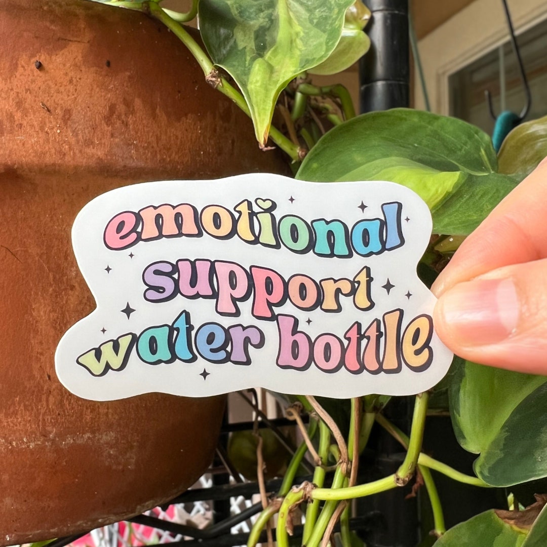 Emotional Support Water Bottle Sticker: Mental Health Awareness ...