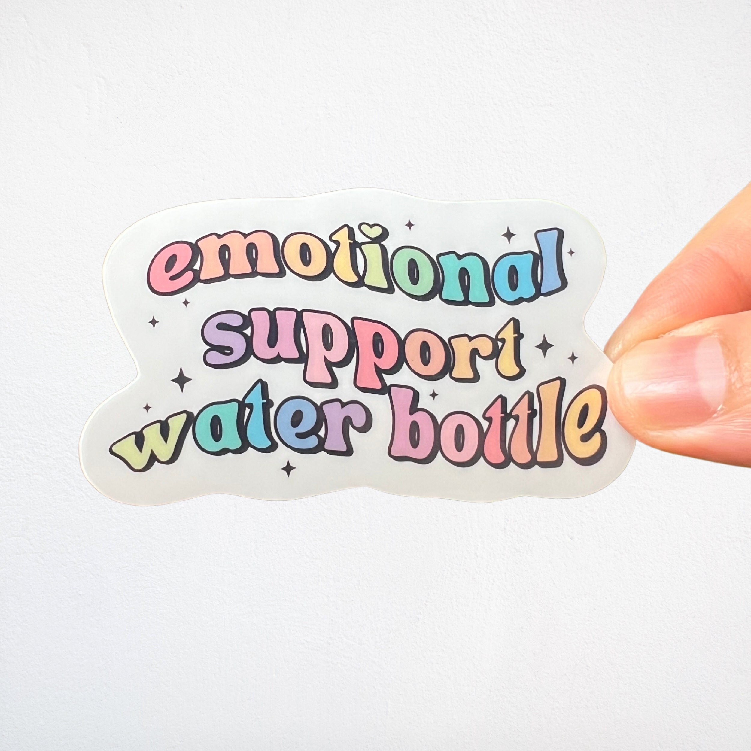 Emotional Support Water Bottle Sticker: Mental Health Awareness ...