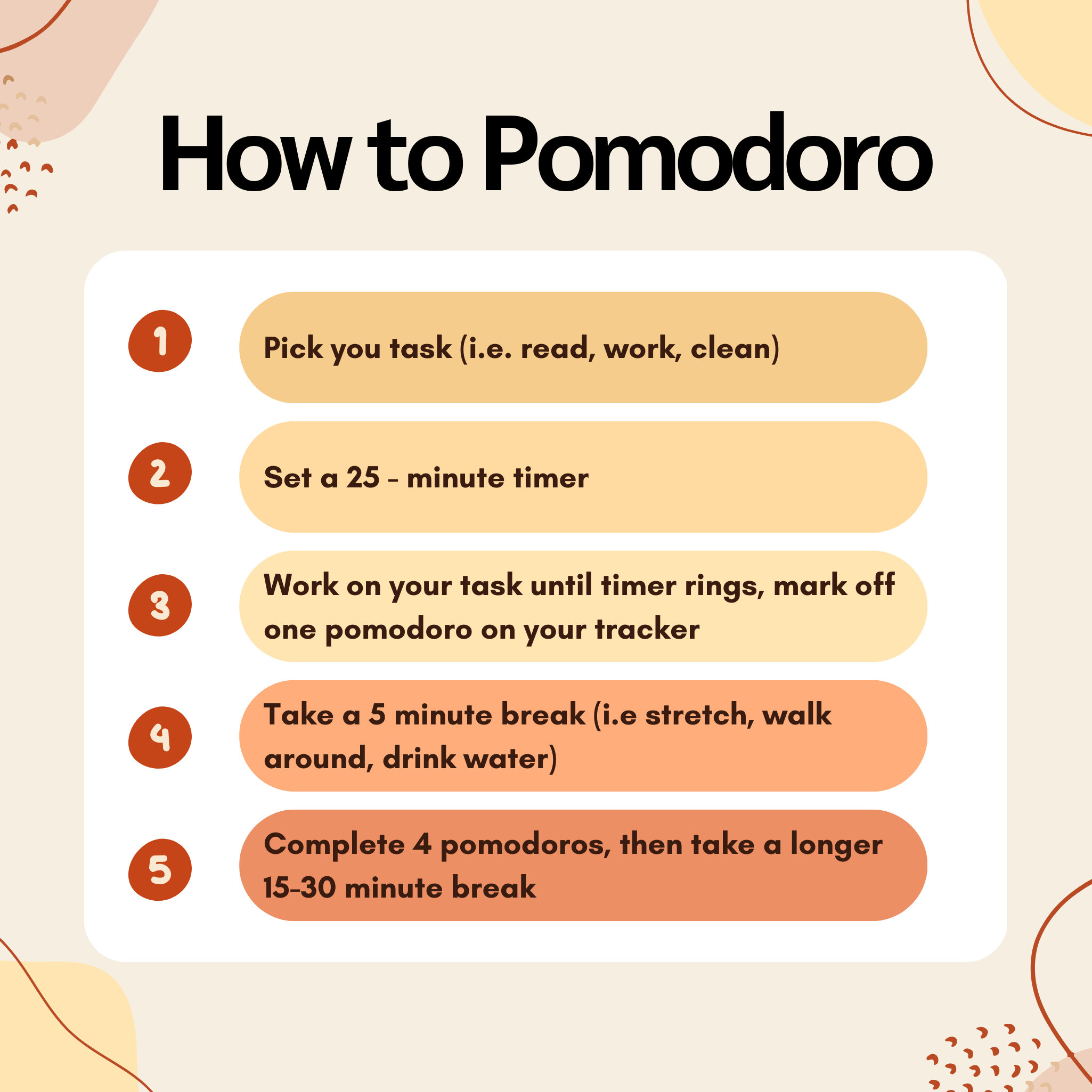 Printable Pomodoro Tracker, Pomodoro Planner Printable, Productivity ...