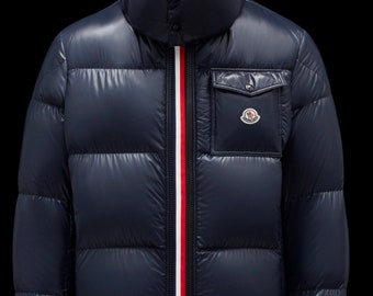 MONCLER Red Laminated Down Jacket 