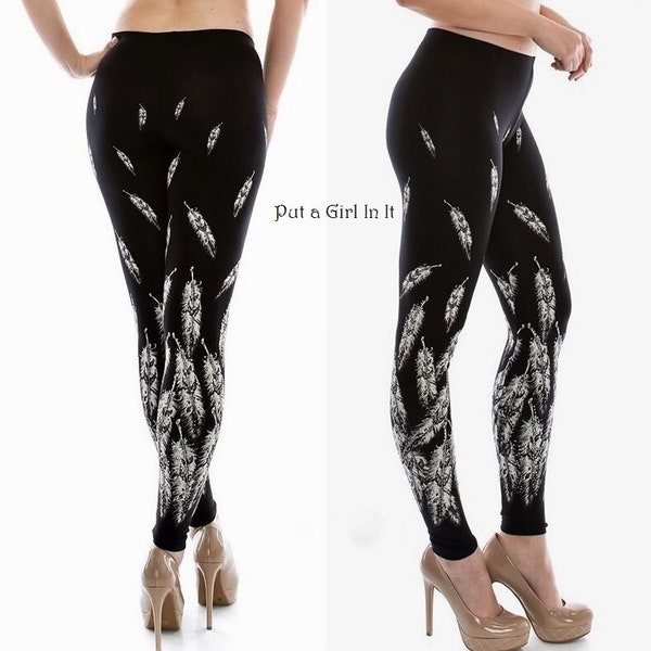Feather Leggings Etsy