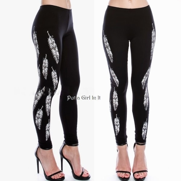 Feather Leggings Etsy