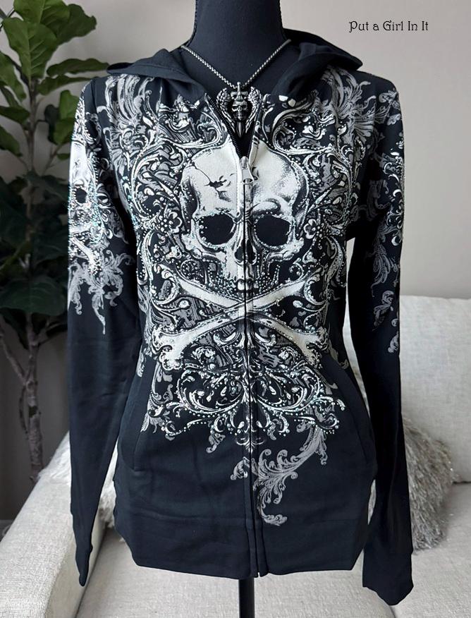 Y2k Skull Zip Up - Etsy