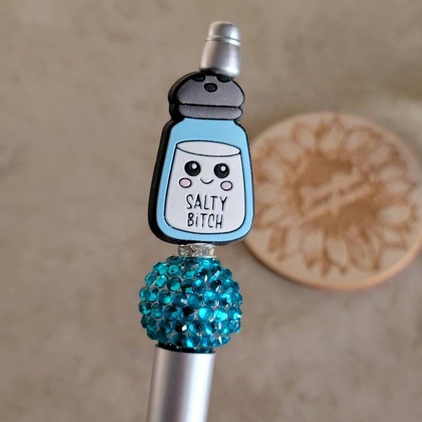 Salty Bitch Beaded Pen, Salty, Salty Bitches, Salty Gifts, Salty Girl, Adult Humor Gifts, Love Gifts, Journal Pen, Salty Bitch Pen