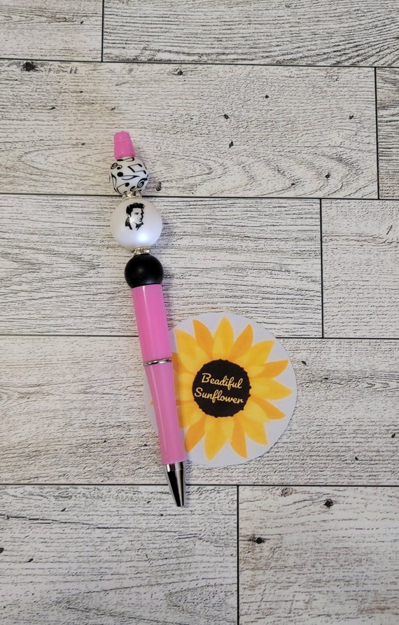 Elvis Beaded Pen, Music Pen, King of Rock N' Roll, Pens, Gift for Elvis Fan, Silicone Pen