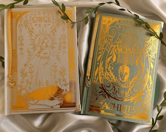 The Song of Achilles & Circe Rebound Book - Golden, White and Ligth Green Special Edition - Handmade