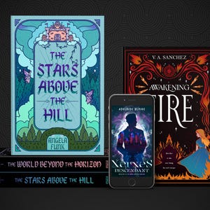 Design de capa de livro personalizado - Fantasia, Ficção científica, Romantismo, Romance - Totalmente personalizável - Silhuetas/padrões ilustrados