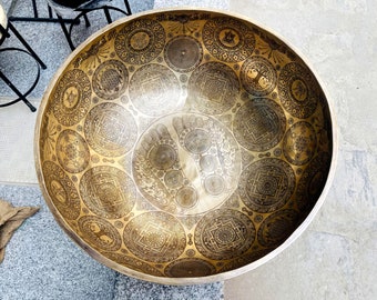Extra Large Himalayan singing bowl -Master Healing Singing bowl-Large singing bowl-Earthing singign bowl-Mother singing bowl-Chakra healing