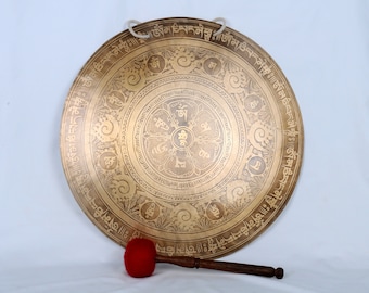 Tibetan gong-Temple gong-Master Healing Himalayan gong-Meditation gong-Handmade Tibetan gong-Gong from Nepal-sound healing gong