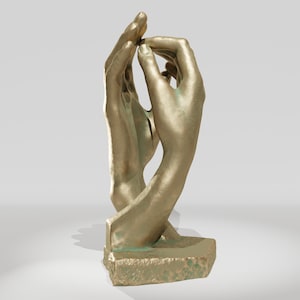 Clasped hands, Rodin, sculpture, various color options, reproduction statues, different sizes, hand painted, beautiful figurine, home decor