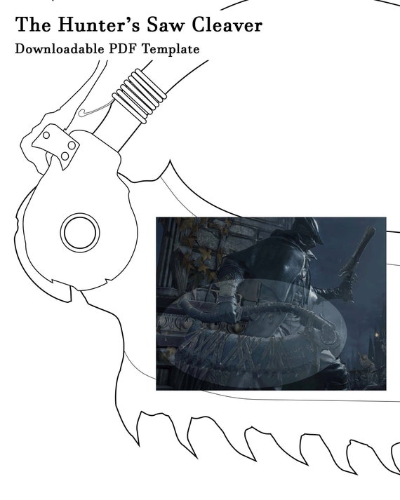 The Hunter's Saw Cleaver Pattern PDF Fromsoftware's Etsy