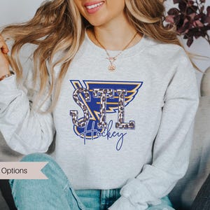 St. Louis Blues Crewneck Sweatshirt - Cheetah - gift for her