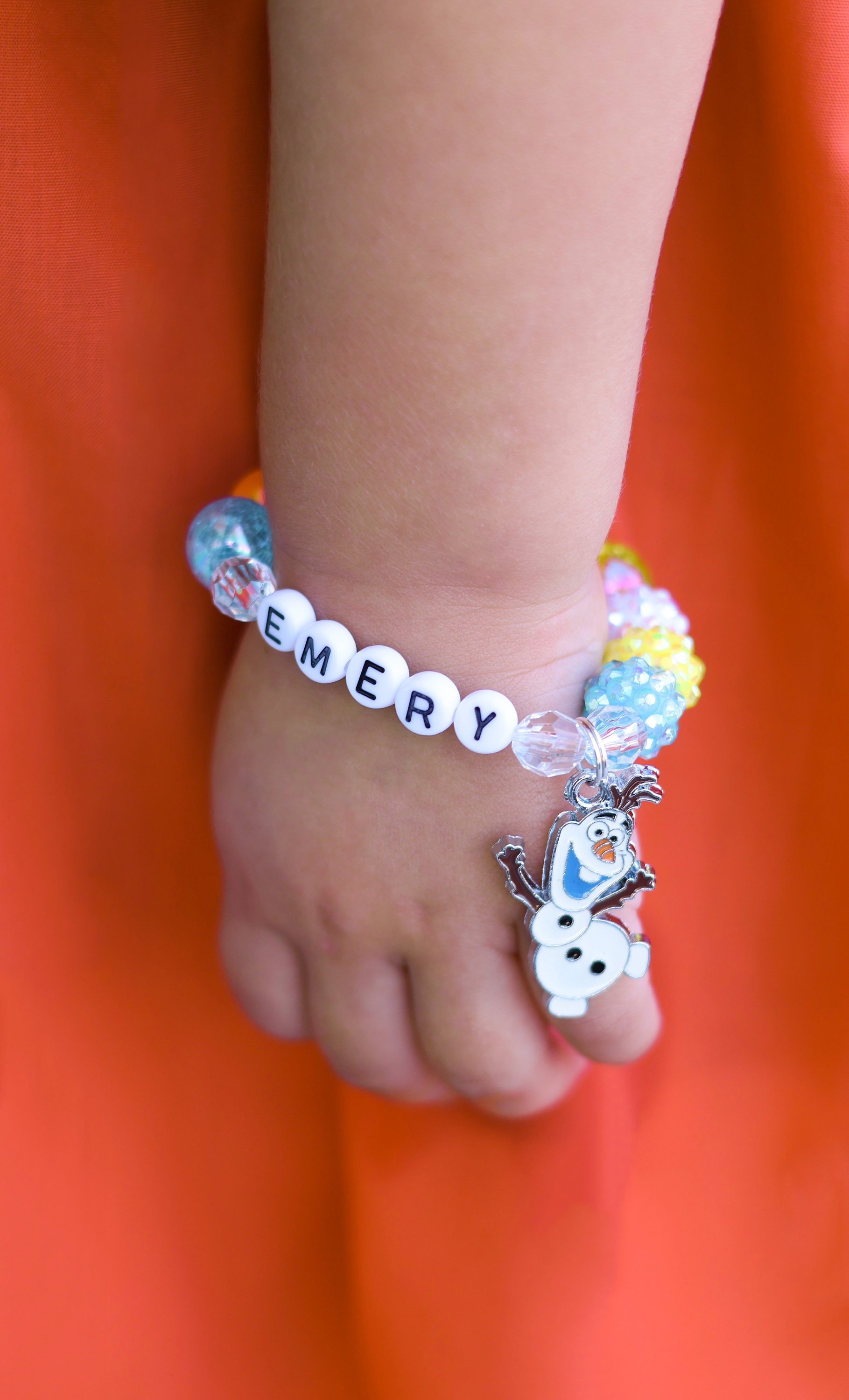 Personalized Kids Bracelet, Custom Beaded Charm Bracelet, Dance Bracelet,  Toddler Bracelet, Little Girl Bracelet, Ballet Bracelet