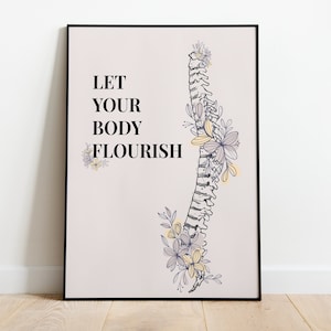 Spine Wall Art for Chiropractic Office | Chiropractic Poster | Spinal Wall Print