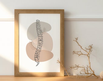 Neutral Spine Poster | Spinal Wall Print Art | Chiropractic Poster