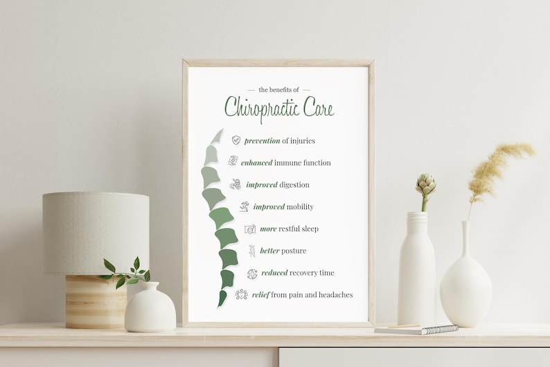 Benefits of Chiropractic Care | Chiropractic Poster | Spinal Wall Print ...