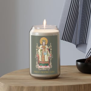 Jesus Christ Candle, Religious Home Decor, Christian Gift, Religious Candle, Catholic Candle, Christmas Gifts for Her Him, Fine Art Candle