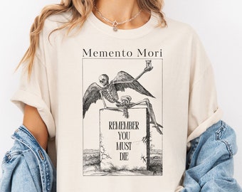Memento Mori Shirt Catholic Halloween Tshirt All Hallows Eve All Saints Christian Catholic Apparel Confirmation Baptism Gift Halloween Gifts
