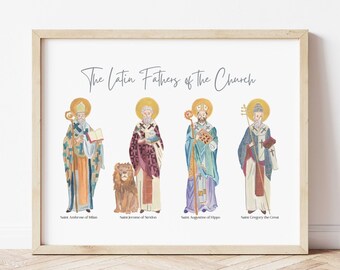 The Latin Church Fathers Catholic Print Catholic Wall Art Decor DIGITAL DOWNLOAD