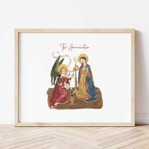 The Annunciation Print Wall Art Catholic