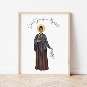 Heilige Josephine Bakhita Kunstdruck Katholische Wandkunst Christliche Geschenk Geschenke Konfirmation Taufe Schutzpatron Geburt Heilig