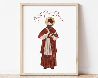 Saint Peter Damian - Byzantine Art - Catholic Holy Card on Handmade ...
