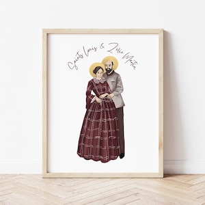 Saint Louis und Zelie Martin Druck Katholische Wand Kunst Dekor DIGITAL DOWNLOAD