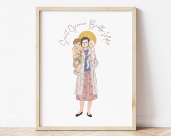 Santa Gianna Beretta Molla Imprimir Arte mural católico DESCARGA DIGITAL