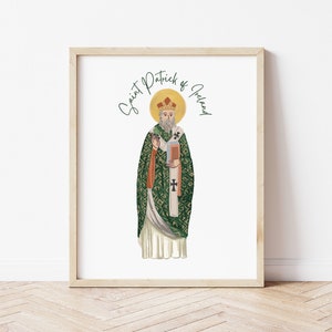 Saint Patrick of Ireland Print Catholic Christian Art
