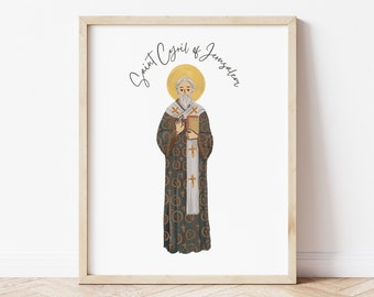 Saint Cyril of Jerusalem Print Catholic Christian Art