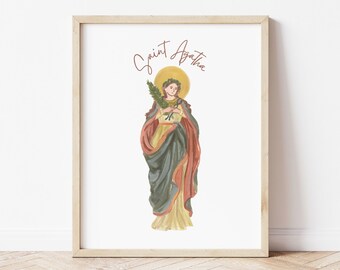Saint Agatha Print Catholic Wall Art DIGITAL DOWNLOAD