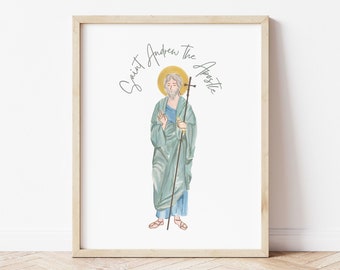 Saint Andrew the Apostle Print Catholic Wall Art Decor DIGITAL DOWNLOAD