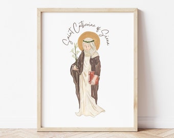 Saint Catherine of Siena Wall Art Catholic DIGITAL DOWNLOAD