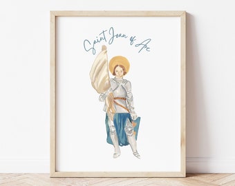 Saint Joan of Arc Wall Art Catholic DIGITAL DOWNLOAD