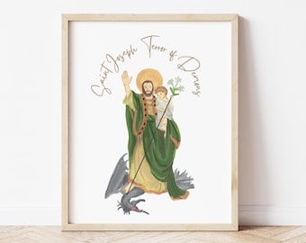 Saint Joseph Terror of Demons Print Catholic Wall Art DIGITAL DOWNLOAD