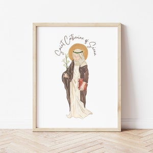 Saint Catherine of Siena Wall Art Catholic DIGITAL DOWNLOAD