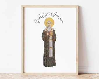 Saint Cyril of Jerusalem Print Catholic Wall Art DIGITAL DOWNLOAD