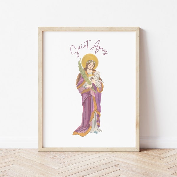 Saint Agnes Print Wall Art Catholic