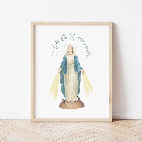 Our Lady of the Miraculous Medal Print Catholic Wall Art DIGITAL DOWNLOAD