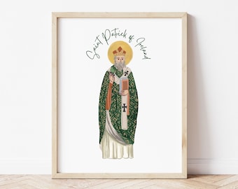 Saint Patrick of Ireland Print Catholic Wall Art DIGITAL DOWNLOAD