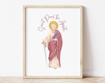 Saint Paul the Apostle Print Catholic Wall Art Decor DIGITAL DOWNLOAD
