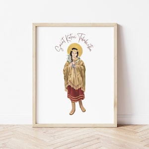 Heiliger Kateri Tekakwitha Druck katholische christliche Kunst