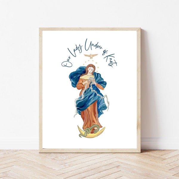 Our Lady Undoer of Knots Print Catholic Wall Art Decor DIGITAL DOWNLOAD